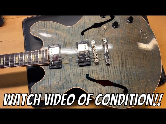 2015 Gibson Memphis ES 335 Figured Indigo Blue - YouTube