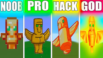 NOOB VS PRO VS HACKER VS GOD TOTEM OF IMMORTALITY Minecraft Pixel Art