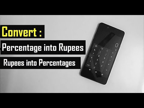 How To Convert Percentage into Rupees | Rupees into Percentages