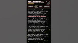 Lirik Lagu Kasih Tinggal Bang Dika🎶||Arif Sopan remix🎵|| viral tiktok 2024