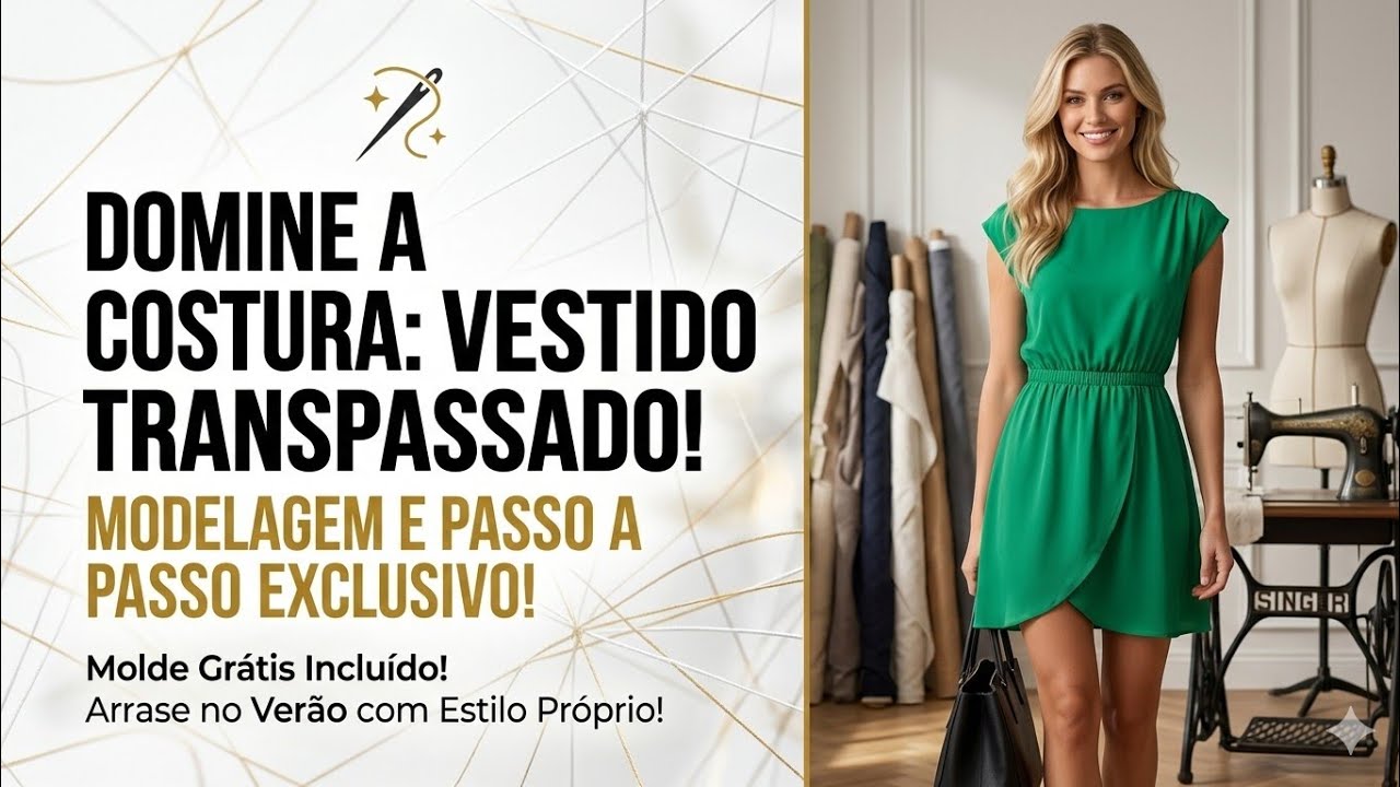 Como fazer Vestido Transpassado _ Costura fácil passo a passo para iniciantes Gisleide Novelo