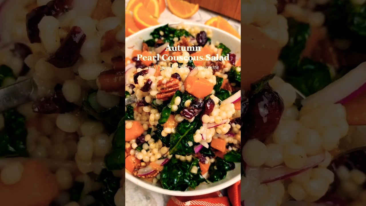 AUTUMN PEARL COUSCOUS SALAD with MAPLE CIDER VINAIGRETTE