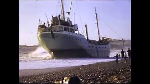 MV Walter Richter Beached at Newhaven Sussex 1972