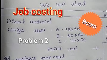 job costing 2nd problem calculate selling price