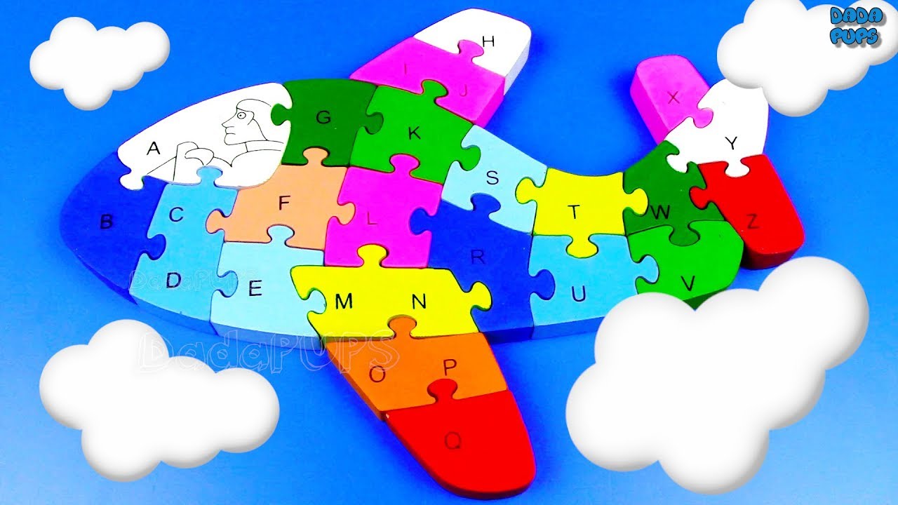 Learning A to Z Alphabet For KidsAircraft ABCEnglish Alphabet for KidsABC Puzzle PlaneLetter