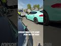 Tow truck drops off Porsche