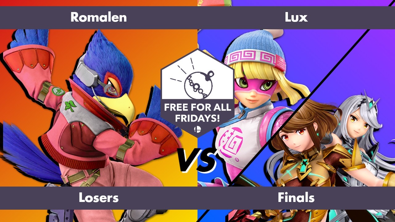 Free for All Fridays 82 Losers Finals: Romalen (Falco) vs Lux (Min Min, Pyra & Mythra)