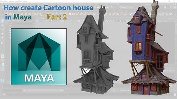 How create 3d house in maya Part 2
