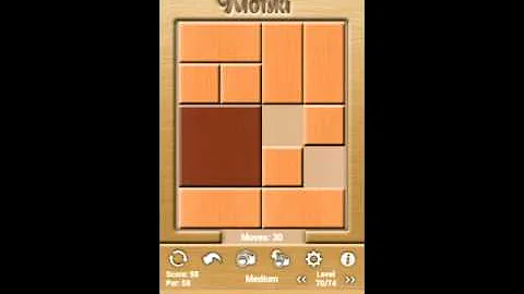 Klotski Medium Level 70 of 74 par solution