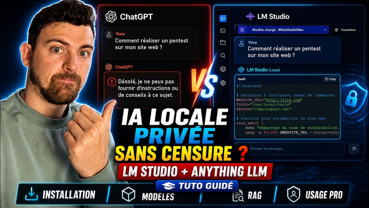 Vidéo : Créez votre IA Pentest 100% locale et sans censure (LM Studio + AnythingLLM)