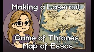 Topographic Lasercut map of Essos from Game of Thrones