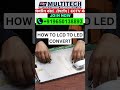 How to convert LCD to LED TV Led tv Repairing course multitech institute #shorts #short
