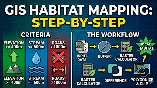 Geospatial Learning 037 | How to Map Ideal Wildlife Habitats: GIS Suitability Analysis Tutorial