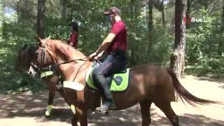 Çekmeköyde Atlı Polisler, Yangına Karşı Orman Denetimi Yaptı