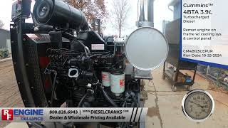 Cummins® 4BTA 3.9L Reman Engine on Frame w/ Cooling System & Control Panel (CM4B125CEPUR)