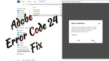 Administrator privilege needed to proceed with the install | adobe premiere pro error code 24