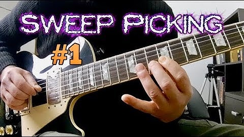 Sweep Picking exercise #1 (Basic) on 5 strings in A minor