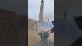 One Man Help Start Diesel Engine