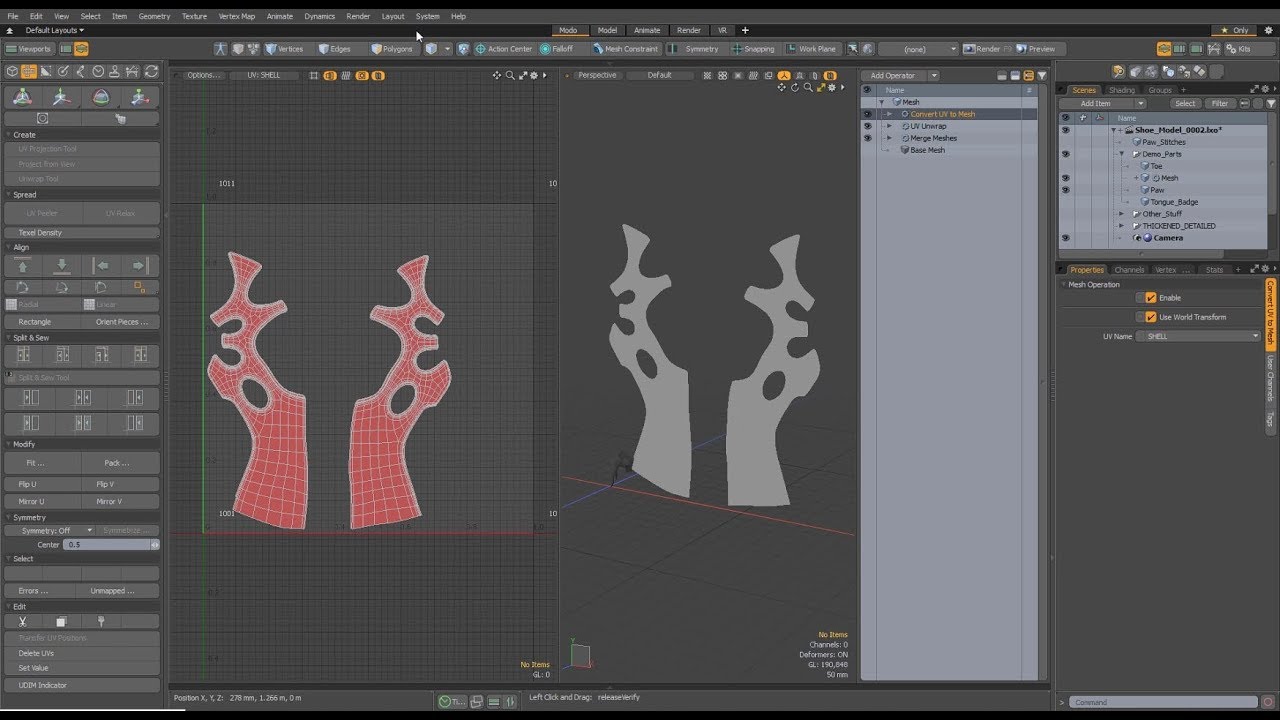 MODO 12.2 UV to Mesh | Procedural Modeling - YouTube