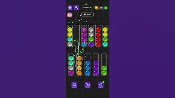 Ball Sort Master Level 74 #ballsortmaster #ballsortmastersolution #puzzlegame #gaming #games