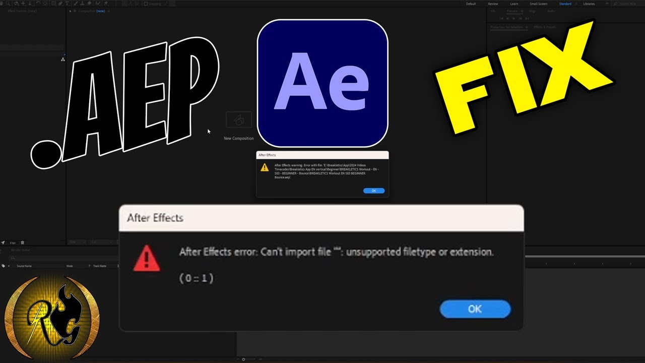 After Effects Mov File Is Damaged Or Unsupported How to fix Unsupported Filetype or Extension on Adobe After Effects