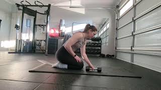 Bear plank w/ DB drag