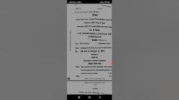 B. Ed 2nd year knowledge language and curriculum ccs university