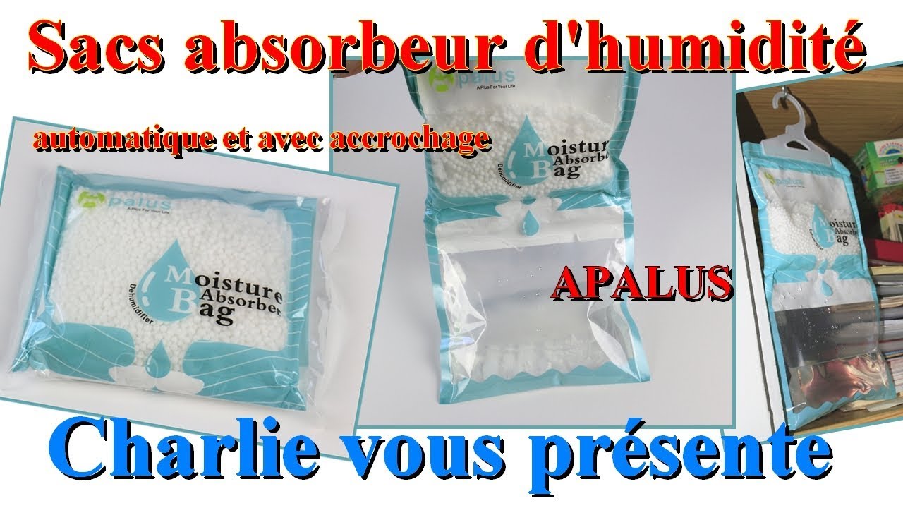 Virtcooy Absorbeur d'humidité pour Placard, Sacs Suspendus pour  déshumidificateur, Sacs Absorbant l'humidité Suspendus avec collecteur  d'eau pour