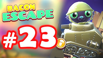 Bacon Escape - Gameplay Walkthrough Part 23 - Panzer Muffin with Crusader Level 21 ( iOS )
