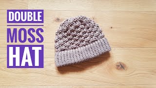 How to Loom Knit a Double Moss Stitch Hat (DIY Tutorial)