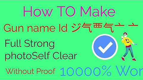Make Gun Name Id Without Proof Full Strong