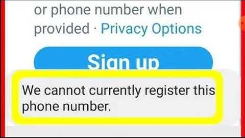 Twitter | We Cannot Currently Register This Phone Number Problem Solve In Twitter