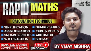 Speed Maths for Bank Exams 2025 | SSC | Simplification, Number Series by Vijay Mishra