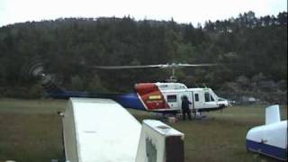 Bell 214B BigLifter Helicopter At Ulven fighting a forest fire