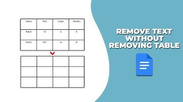 How to remove text without removing table in Google Docs
