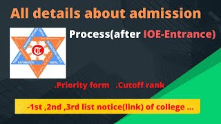 Complete admission guide after IOE - Entrance in IOE affiliated college