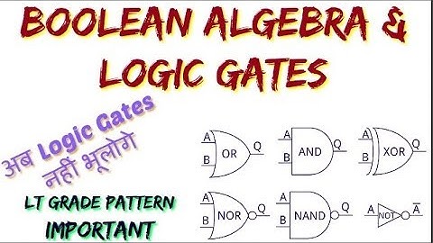 Part 4: what is logic gates and its uses and truth table for LT Grade PGT KVS TGT computer science