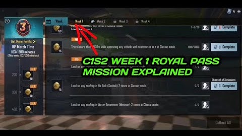 C1S2 WEEK 1 ROYAL PASS MISSION EXPLAINED M3 ROYAL PASS MISSIONS🤩 || BGMI WEEK 1 MISSONS C1S2 M3 RP