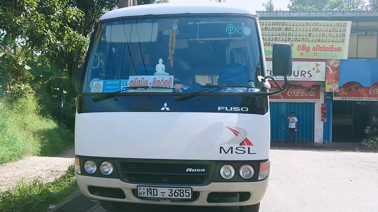 Mitsubishi Rosa AC Bus Journey From Kaduwela to Makumbura - YouTube