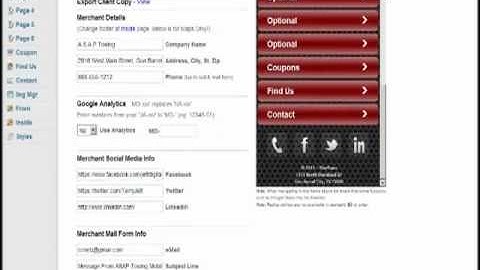 Mobile Site Builder with CMS
