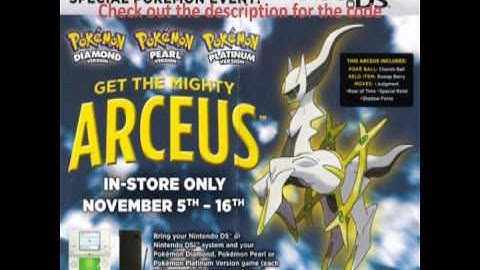 Action Replay Code: TRU Arceus - Pt/HG/SS