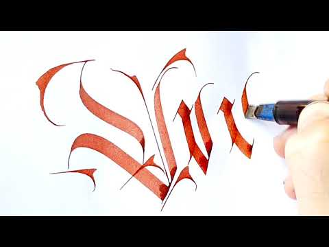 Gothic Calligraphy For Beginners #Vv #22 (Old English)