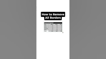 How to remove all borders in excel #excel #data #business #finance #career #wealth