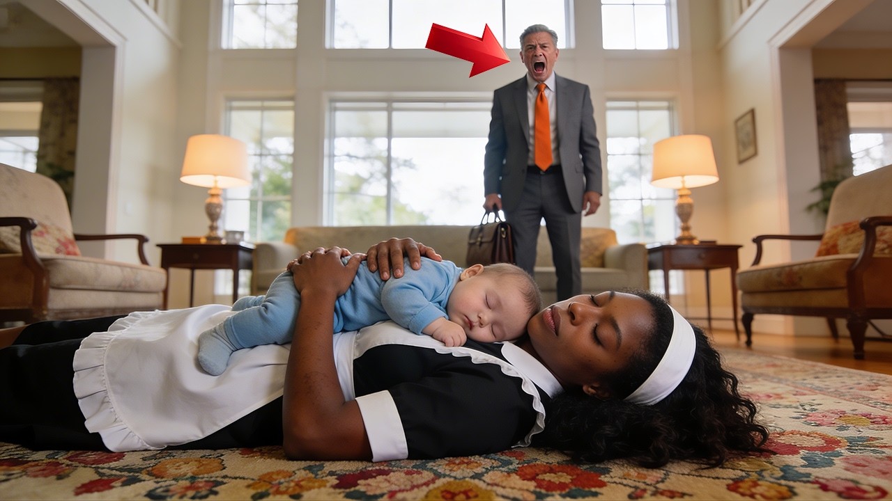 The Billionaire Walked In and Saw the Black Maid Sleeping on the Floor With the BabyWhat He Did Next