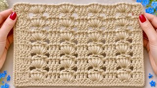 WOW!❤️Easy & Beautiful Crochet Stitch! Beginner Friendly, Stunning 3D Blanket Pattern