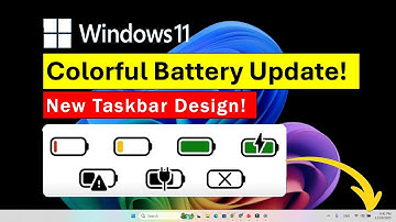 Windows 11’s New Colorful Taskbar Battery Icon | Finally Shows Percentage!