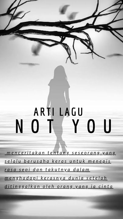 Arti Lagu Not You Alan Walker (story  wa)