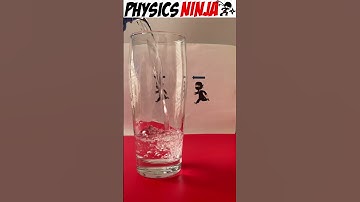 Index of Refraction Demo:  Bending light #physics #experiment  #physicsninja