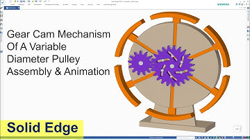 Solid Edge Assembly & Motion Animation #18 | Gear Cam Mechanism Of A Variable Diameter Pulley