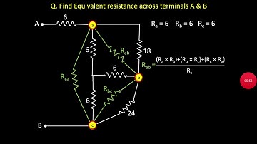 Solved Problem of Star Delta Transformation ( with Animation in Hindi)